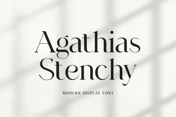 Agathias Stenchy: The Unapologetically Sharp Display Font